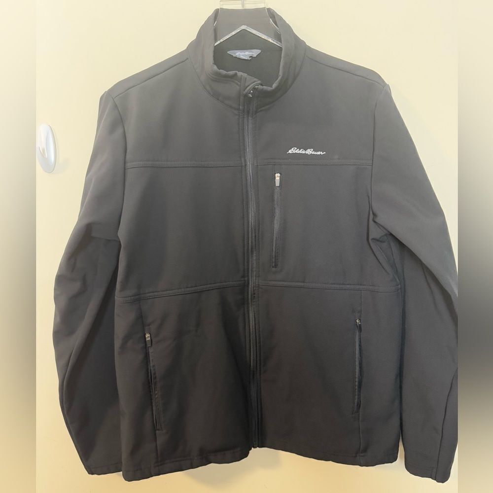 Eddie Bauer Soft Shell Jacket Medium Black Mens